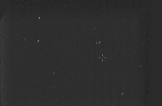 Foto captura pelo rover Perseverance em 4 de outubro mostra o aglomerado 3I/ATLAS como uma mancha tênue contra um fundo de estrelas. crédito: NASA/JPL-Caltech/ASU/MSSS