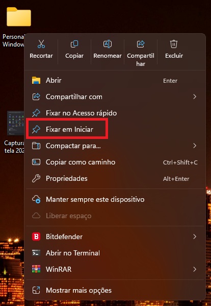 Como personalizar o Menu Iniciar no Windows 11