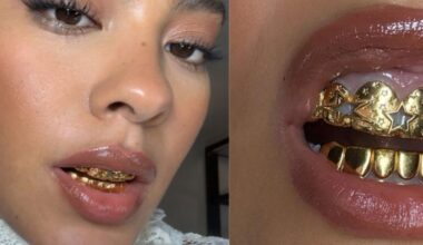 Bella Campos surge usando grillz: 'Fiz uma joia nova'