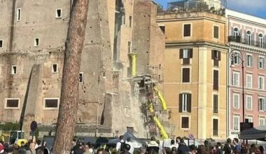 Parte de torre medieval desaba em Roma. Trabalhador soterrado precisou de 10 horas para ser resgatado