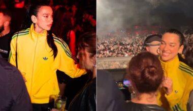 Após show, Dua Lipa curte festa no interior de SP com moletom do Brasil