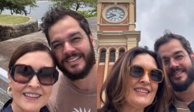 Fátima Bernardes comemora oito anos com Túlio Gadêlha