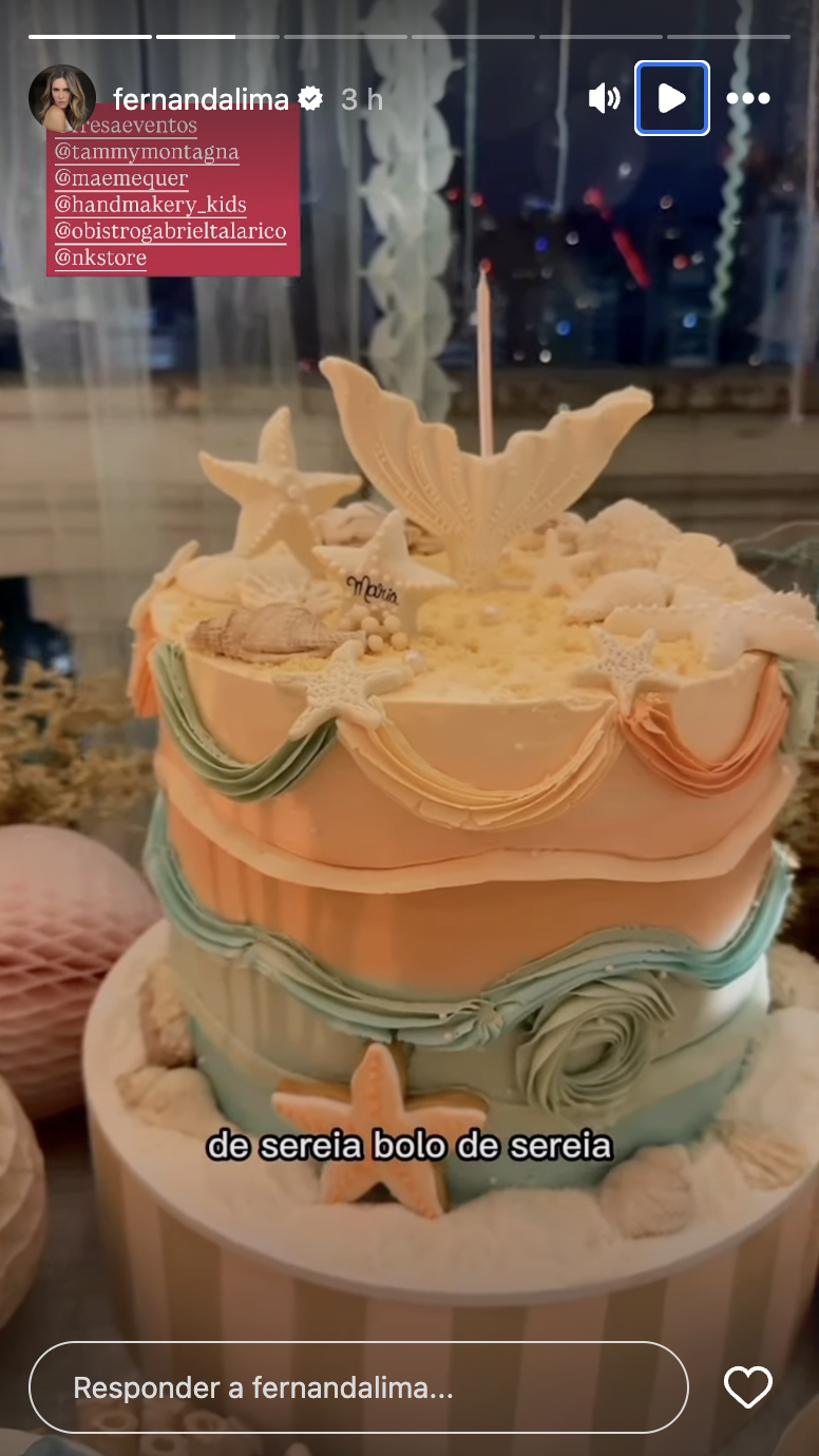 Fernanda Lima mostra a festa de aniversário da filha - Foto: Reprodução / Instagram