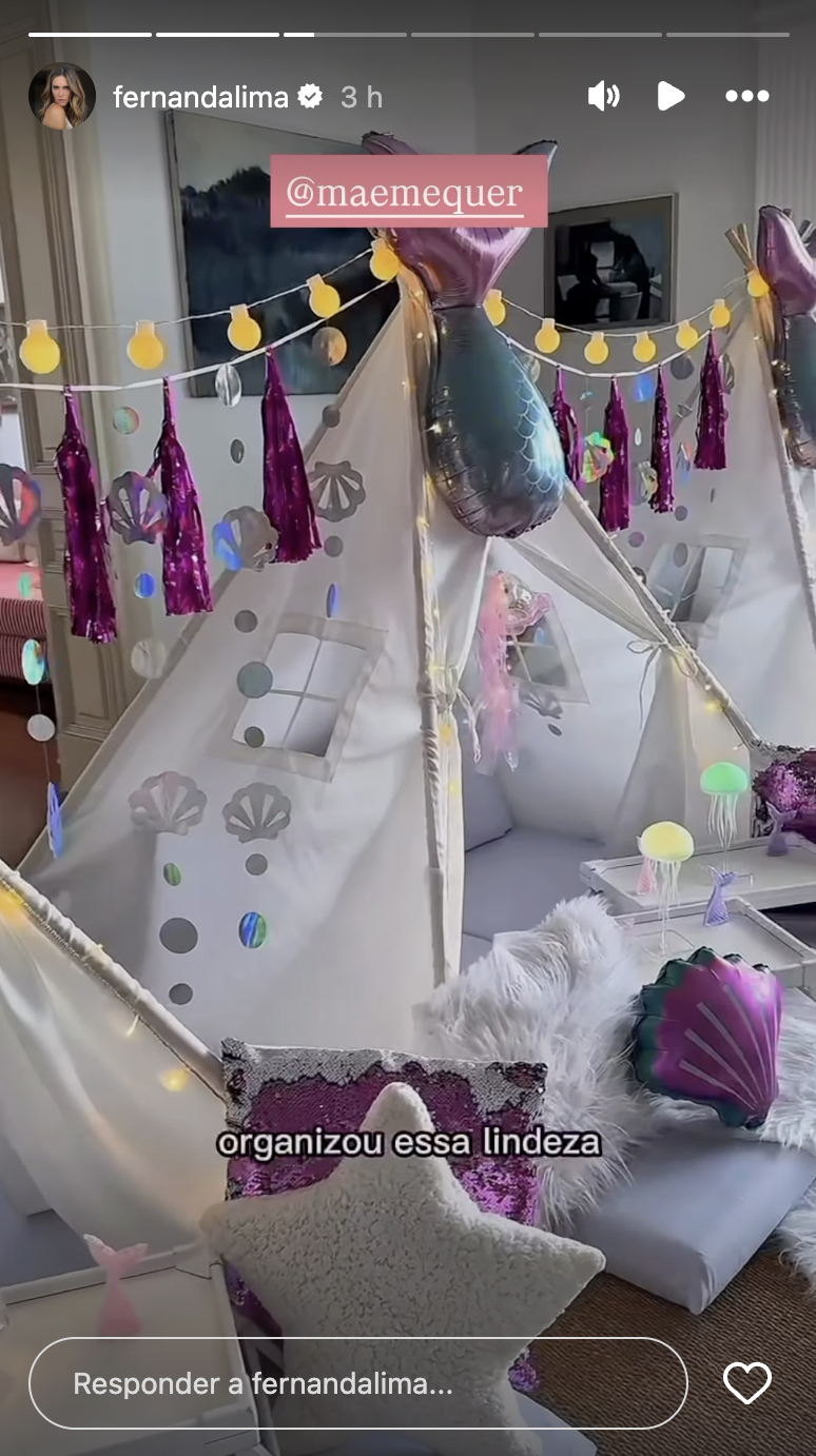 Fernanda Lima mostra a festa de aniversário da filha - Foto: Reprodução / Instagram