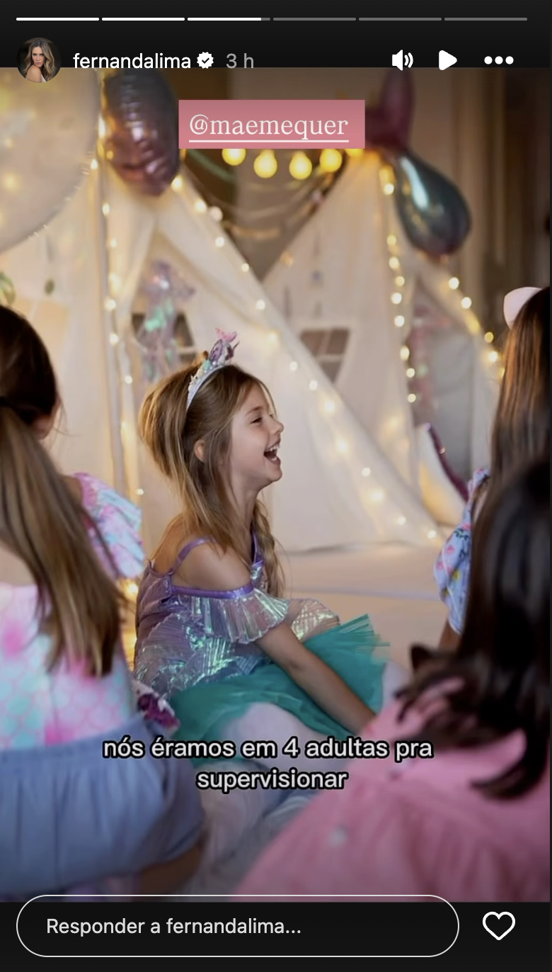 Fernanda Lima mostra a festa de aniversário da filha - Foto: Reprodução / Instagram