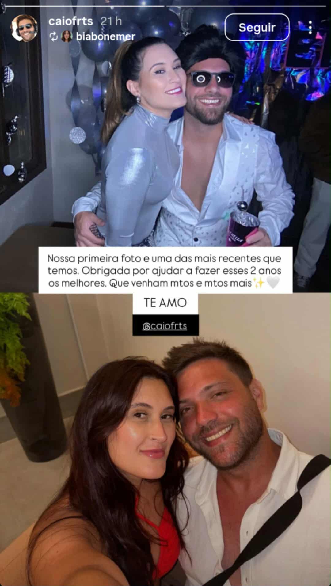 Filha de Fátima Bernardes comemora dois anos de namoro - Foto: @biabonemer