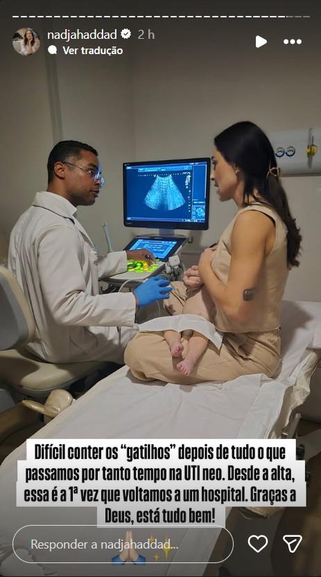José, filho de Nadja Haddad, precisou ir ao hospital - Foto: Reprodução / Instagram @nadjahaddad