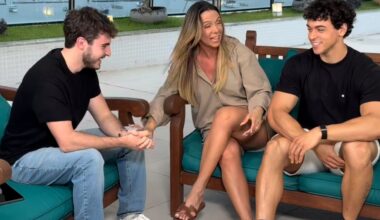 Filho de Gugu grava quadro do “Domingo Espetacular” com Carla Perez e Victor Alexandre em Salvador