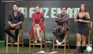 Wallas, Maria, Dudu e Duda na roça de A Fazenda 17 - Foto: Reprodução / Record