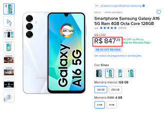 Oferta do Galaxy A16 5G