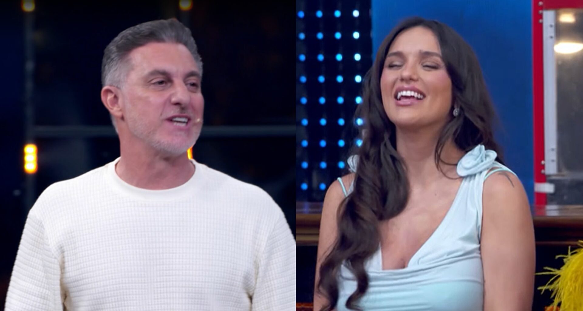 Luciano Huck e Rafa Kalimann no Domingão - Foto: Reprodução/Globo