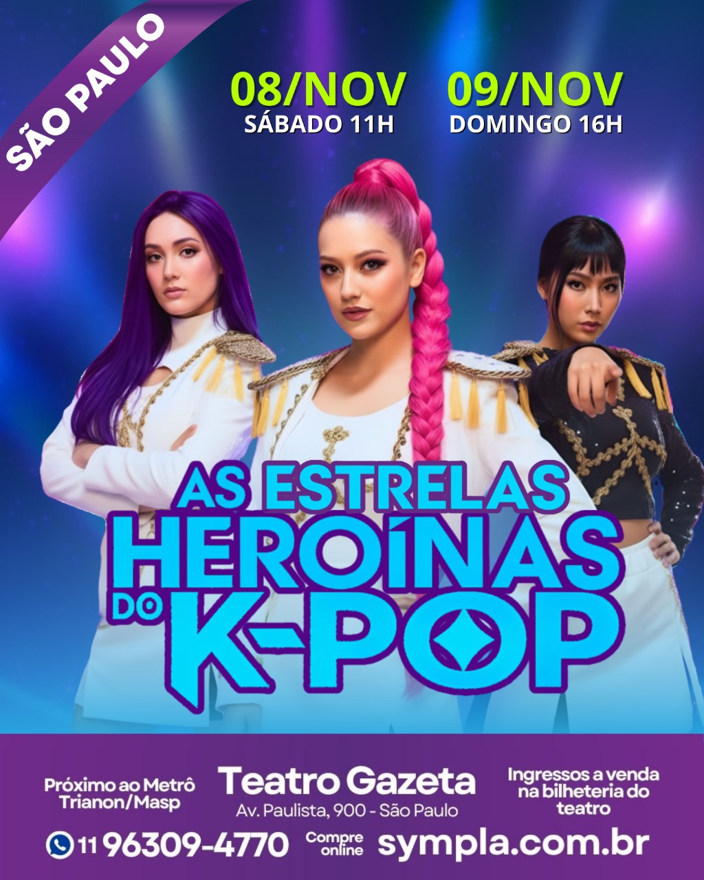 Espetáculo infantil em São Paulo traz as “Heroínas do K-Pop”