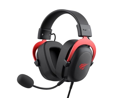 Headphone Fone de Ouvido Havit H2002d Black Red, Gamer, com Microfone Destacável, Falante 53mm, Plug 3, 5mm: compatível com XBOX ONE e PS4, HAVIT, HV-H2002d Cor Preto e Vermelho, HV-H2002d