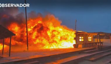 Costa da Caparica. Bar na praia destruído por incêndio – Observador