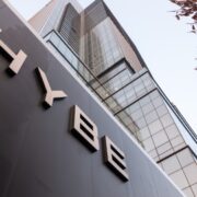 Prédio da HYBE em Seul, na Coreia do Sul