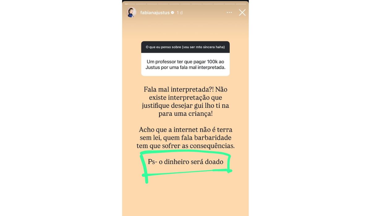 Indenização por ataque de ódio à filha de Justus e Ana Paula Siebert será doada