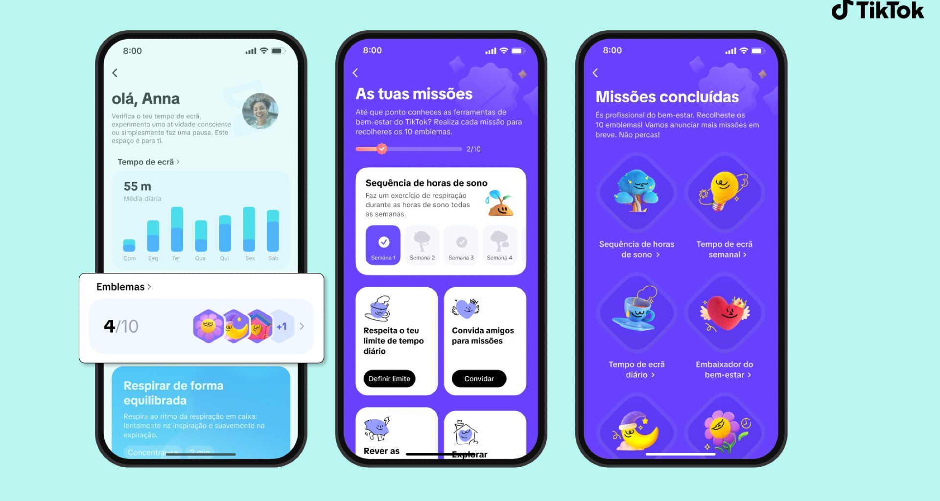 TikTok anuncia novo espaço de tempo e bem-estar