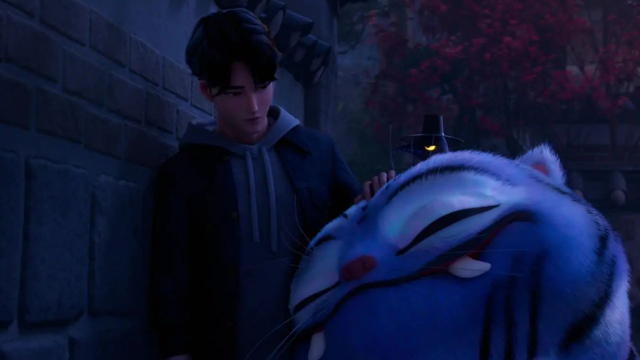 Jinu e seus companheiros em "Guerreiras do K-Pop"