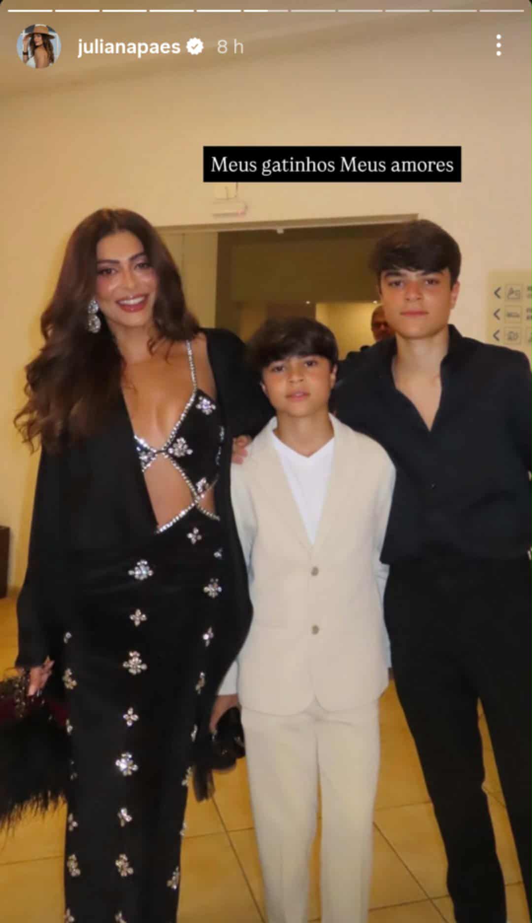 Juliana Paes com os filhos
