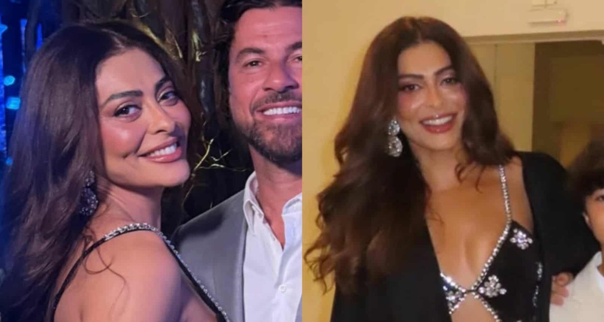 Juliana Paes com o marido e os filhos