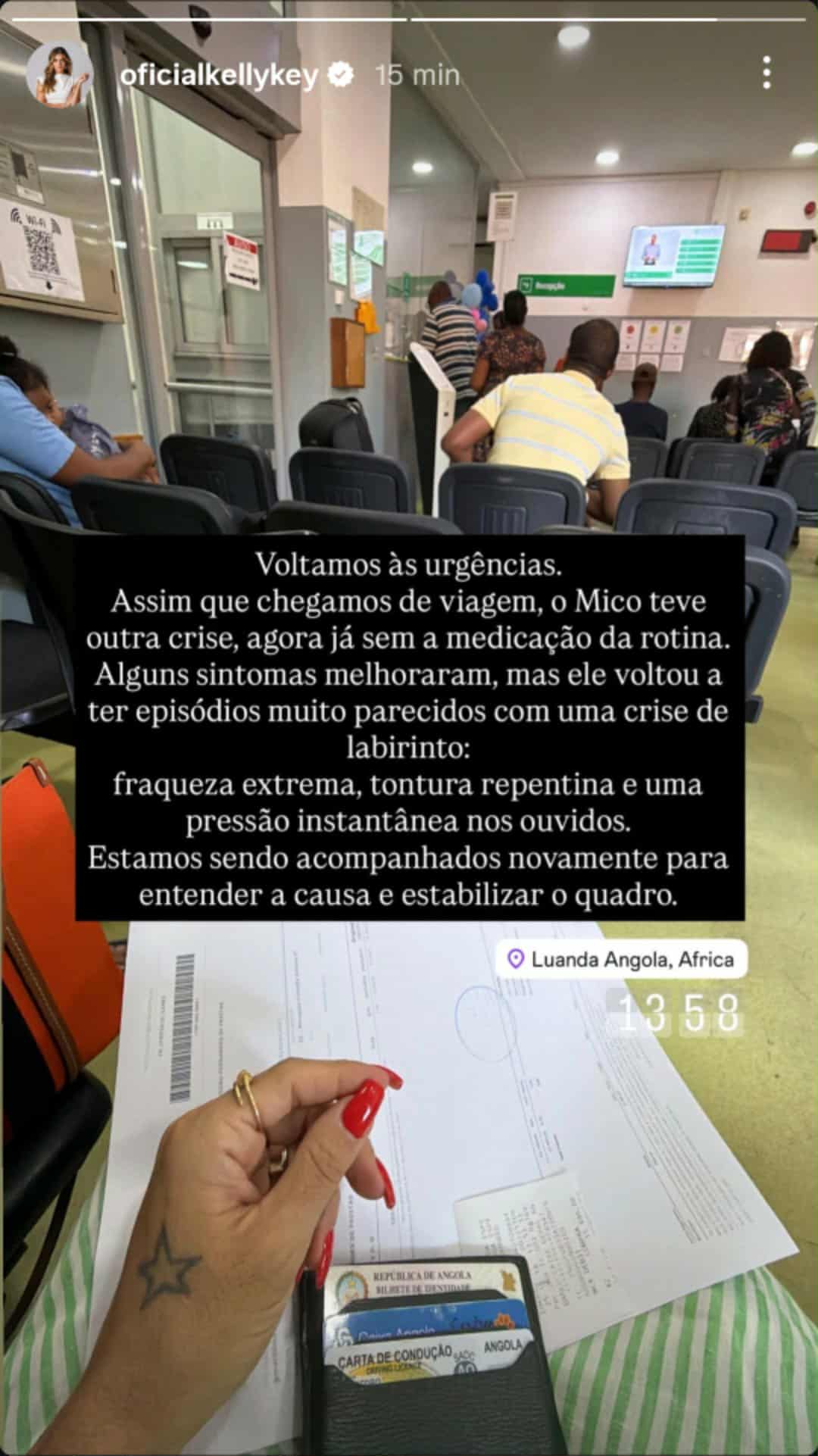 Marido de Kelly Key volta para hospital