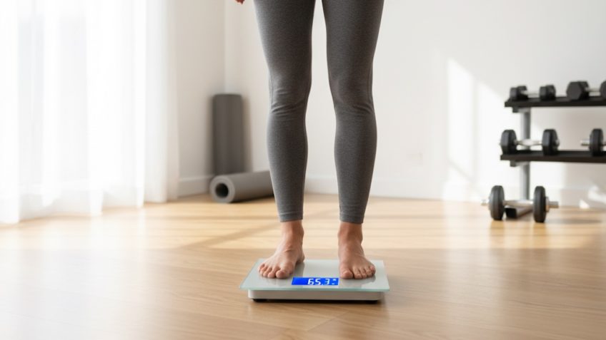 Imagem criada por IA mostra uma pessoa em uma balança