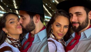 Ex- BBB Matteus Amaral posa coladinho com a namorada - Gshow