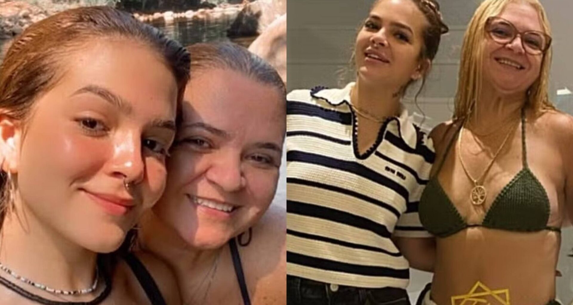 A atriz Mel Maia ao lado da mãe, Débora -  (crédito: Observatorio dos Famosos)