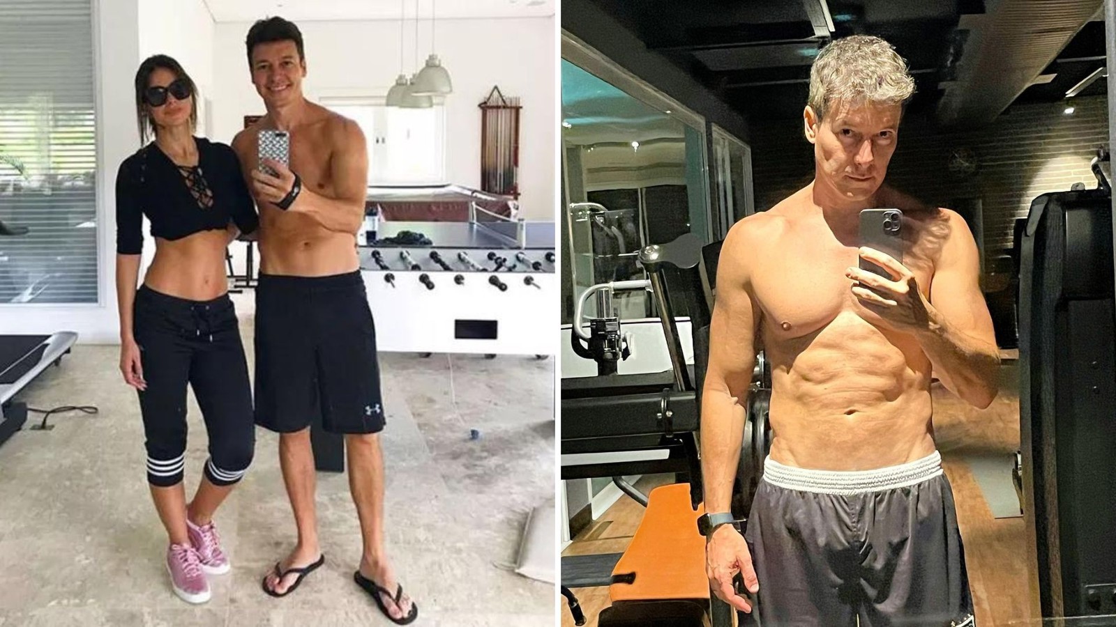 Rodrigo Faro fez 50 anos no ano passado. Desde então, o apresentador tem apostado cada vez em uma rotina de treinos, com duração de até duas horas e meia por dia.— Foto: Reprodução/Instagram