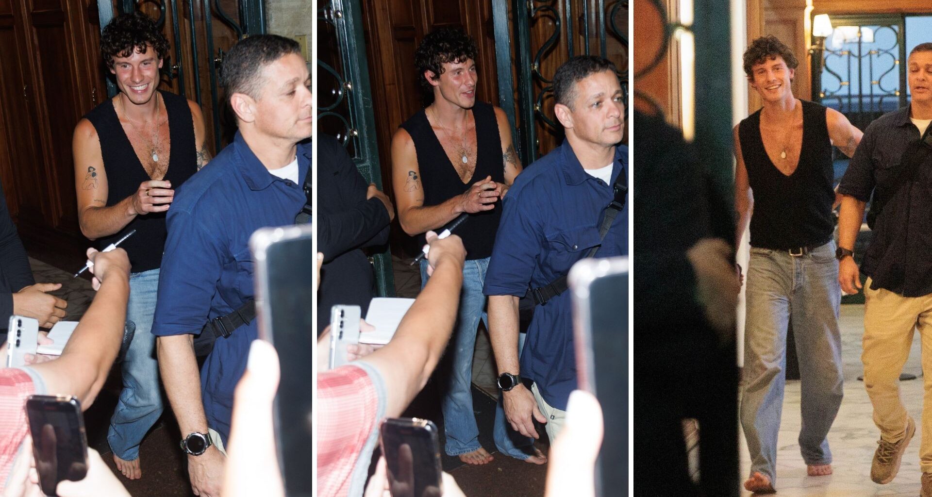 Shawn Mendes sai descalço da festa de Dua Lipa e é rodeado por fãs em São Paulo - Gshow