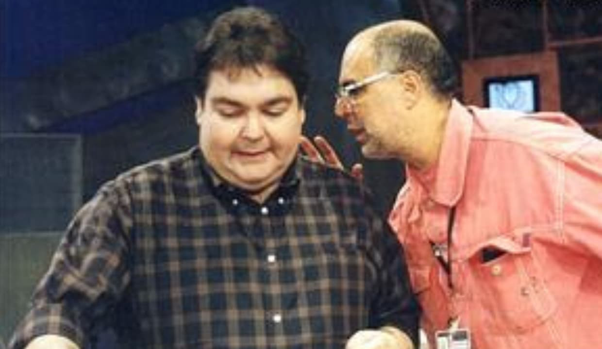 Faustão e Pipoca conversando