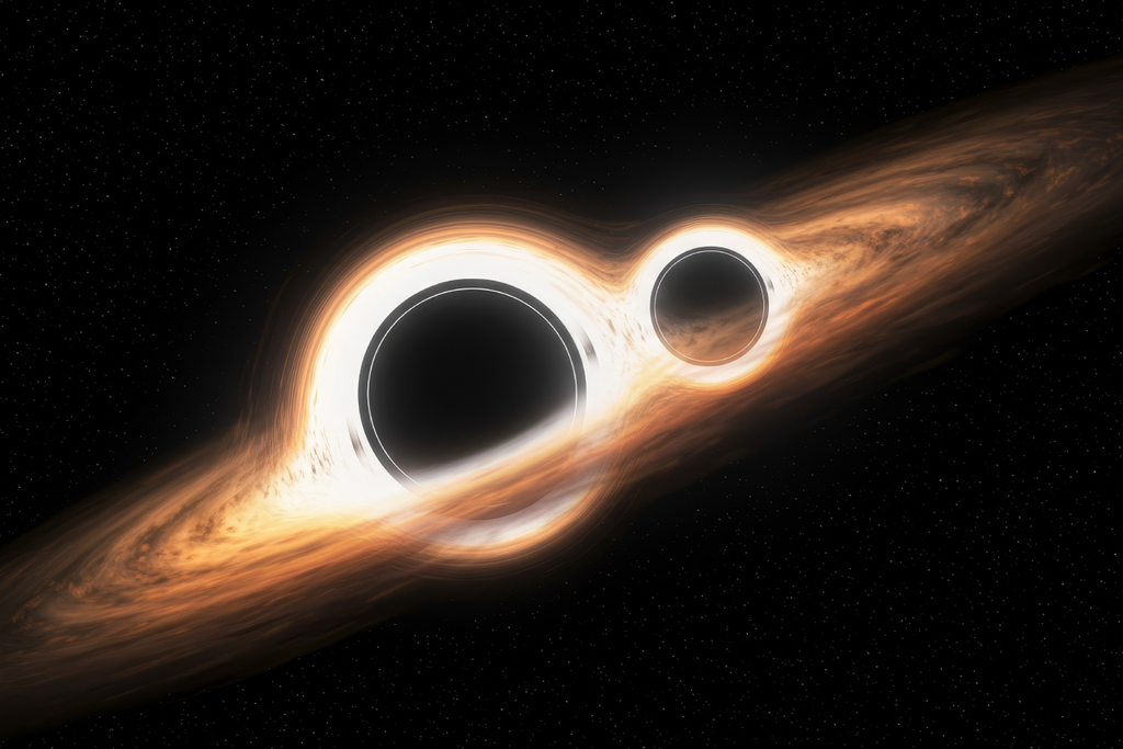 Buracos negros diferentes acabam se fundindo e LIGO detecta a fusão. A descoberta abriu um novo estudo para buracos negros de segunda geração.