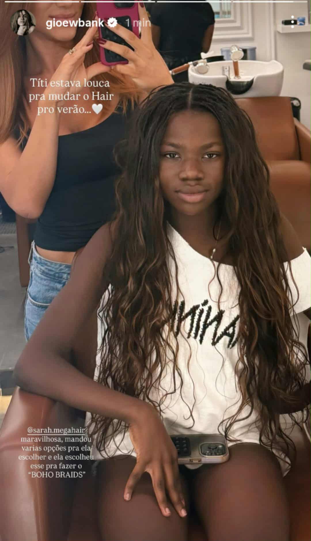 Giovanna Ewbank mostra novo visual de Titi