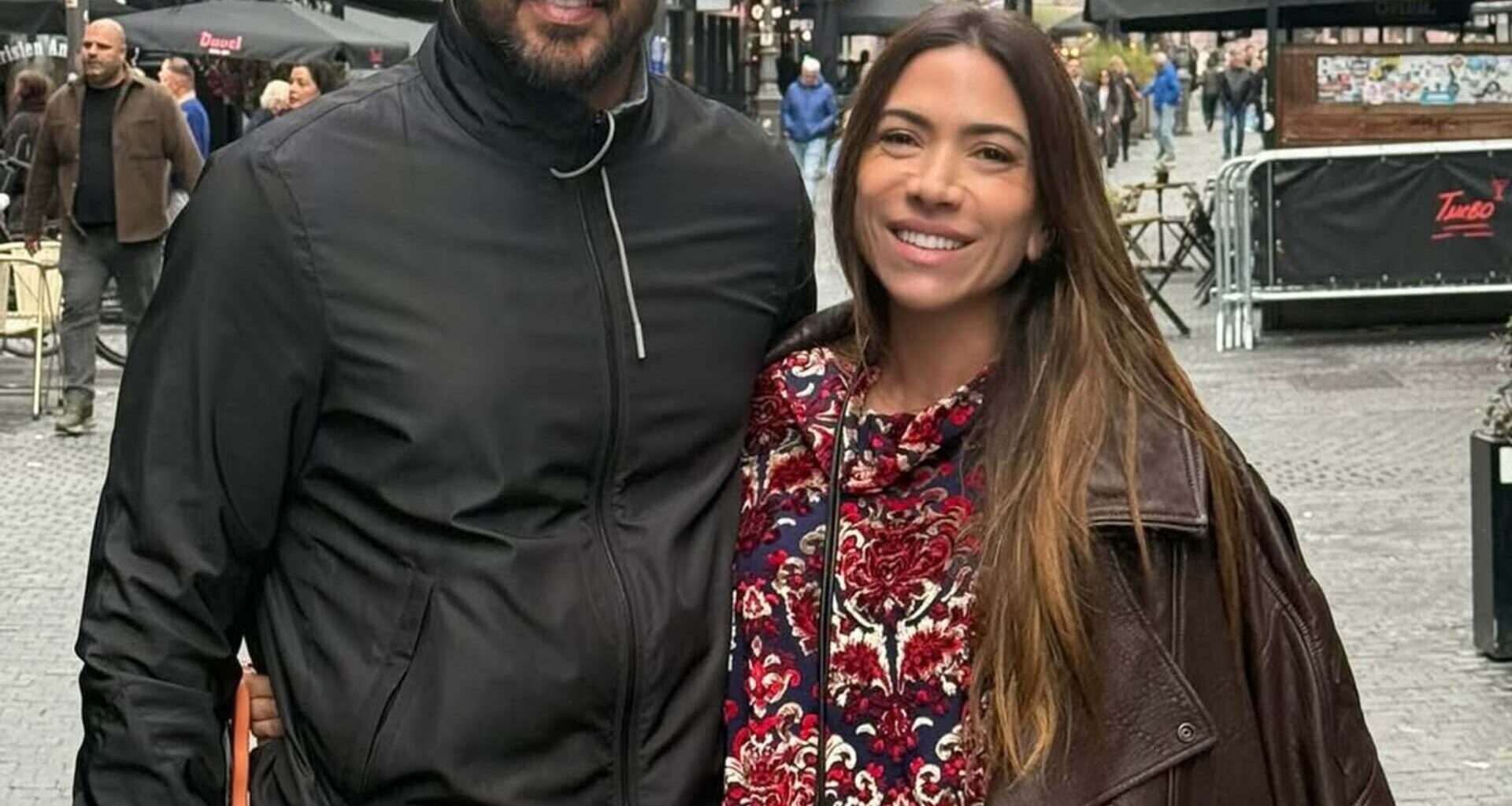 Patricia Abravanel com o marido em viagem