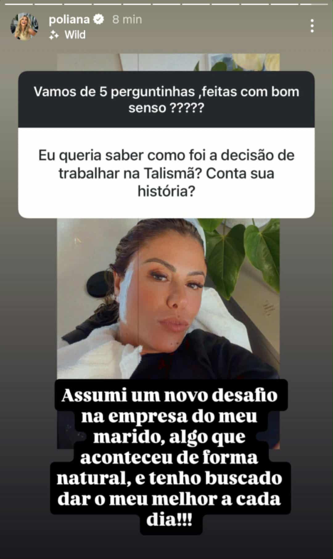 Poliana Rocha fala sobre trabalhar na empresa de Leonardo