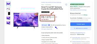 Promoção da Smart TV Crystal da Samsung.