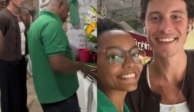 Jovem viraliza após mostrar visita de Shawn Mendes em loja de Salvador: ‘Veio no meu trabalho’