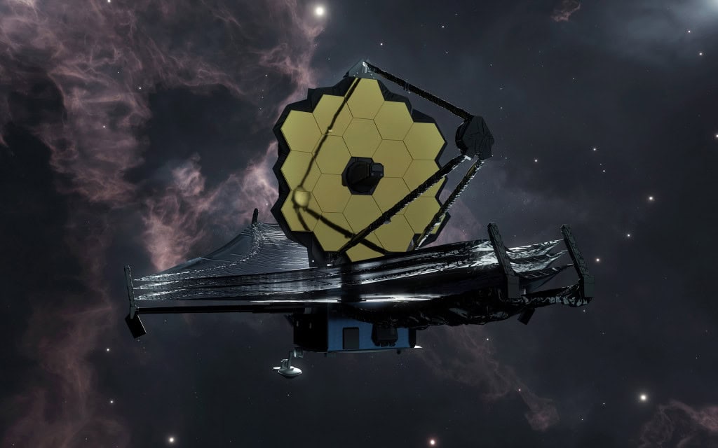 Representação artística do Telescópio Espacial James Webb