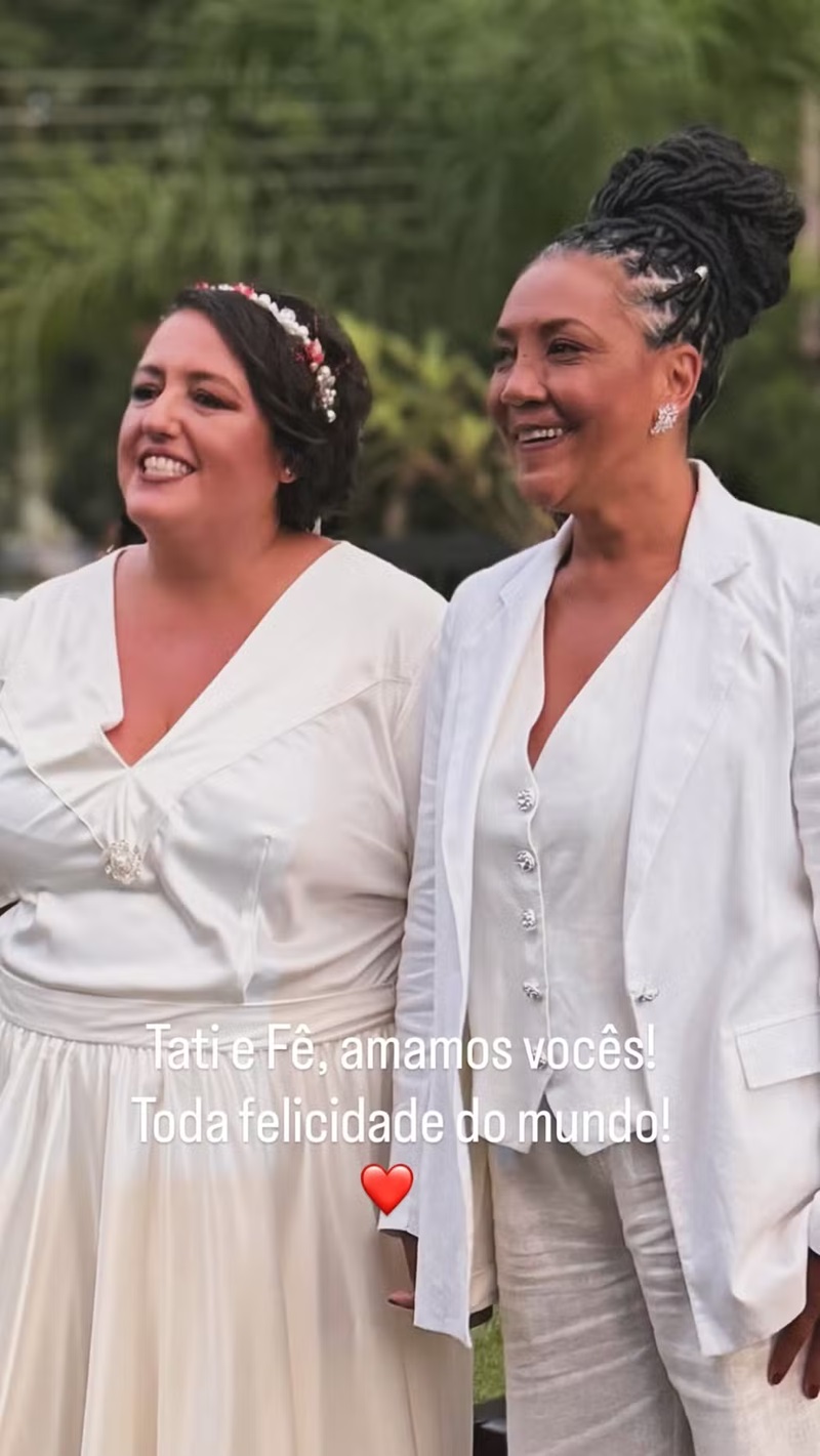 Tatiana Santos, irmã de Thais Fersoza, se casa com Fernanda Guirelli — Foto: Reprodução/Instagram