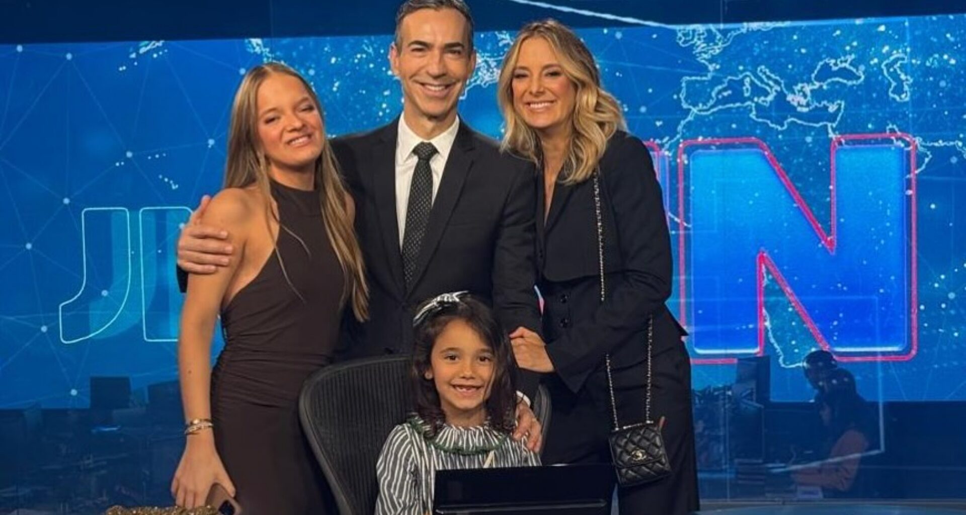 Ticiane Pinheiro celebra estreia de César Tralli