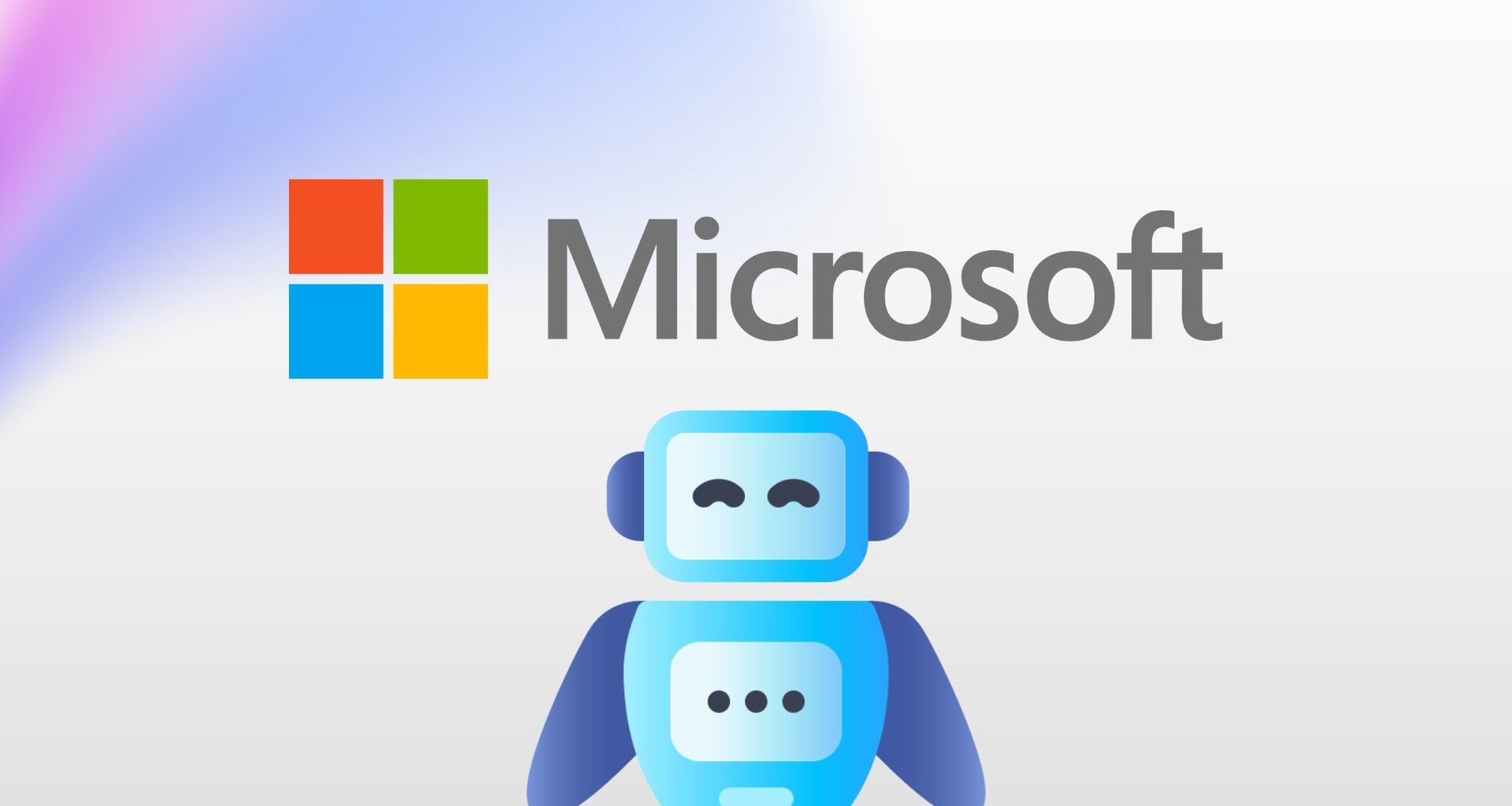 Microsoft logo com robot