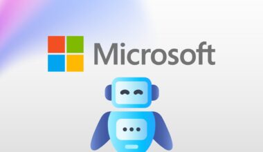 Microsoft logo com robot