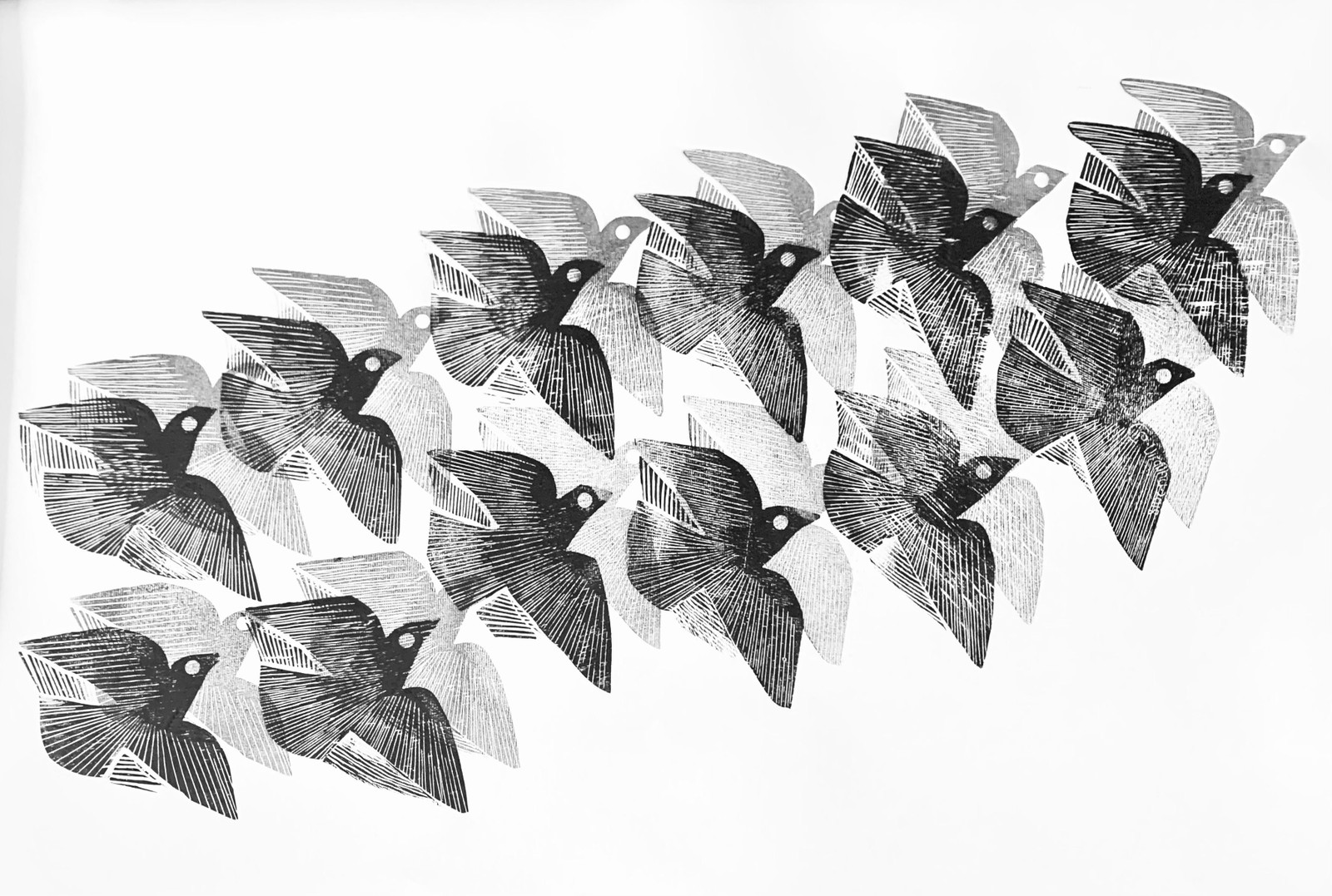 "Uiraúna", xilogravura de Ciro Fernandes, em cartaz no Rio — Foto: Divulgação