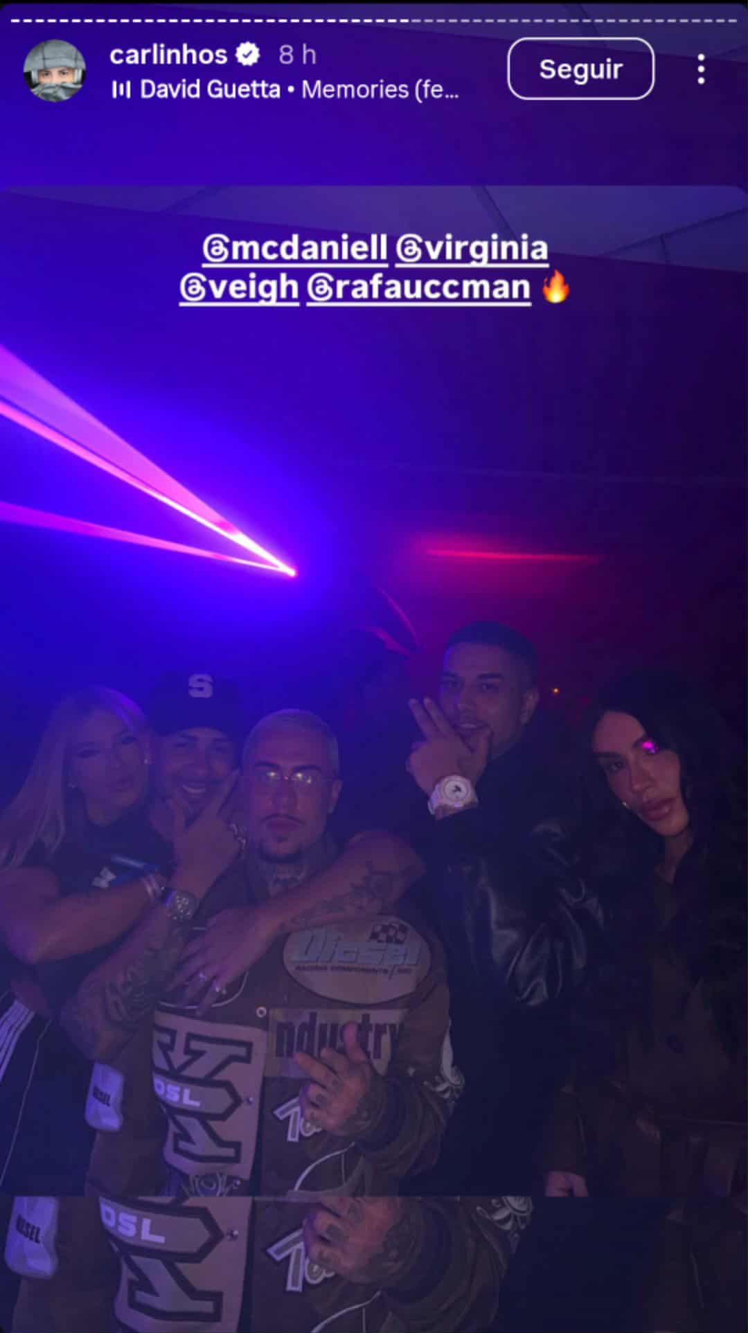 Virginia curte after de João Silva