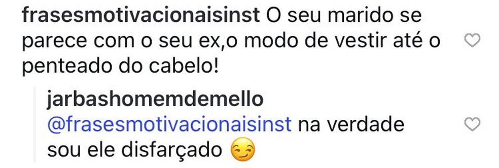 Comentário no Instagram — Foto: Reprodução/Instagram