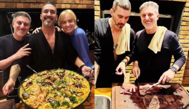 André Marques e Luciano Huck colocam a mão na massa em jantar para amigos promovido por Angélica. Veja fotos
