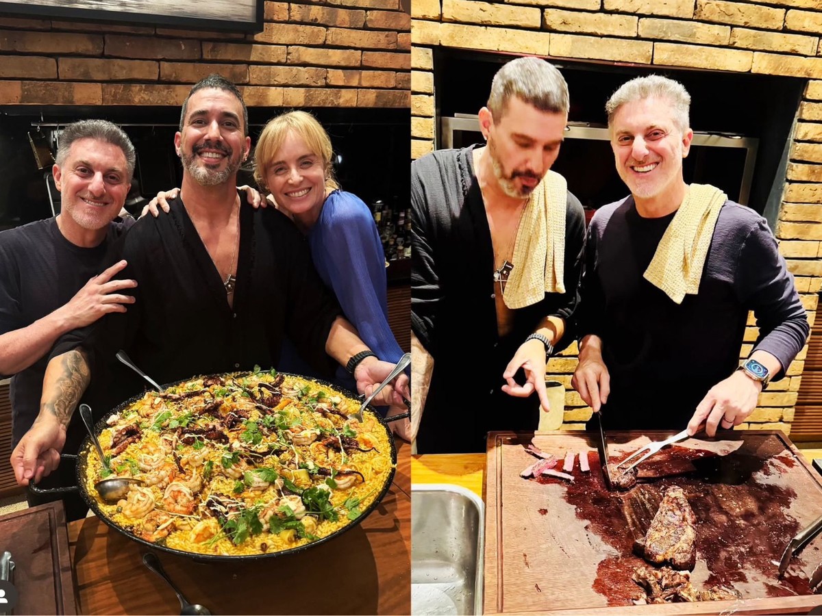 André Marques e Luciano Huck colocam a mão na massa em jantar para amigos promovido por Angélica. Veja fotos