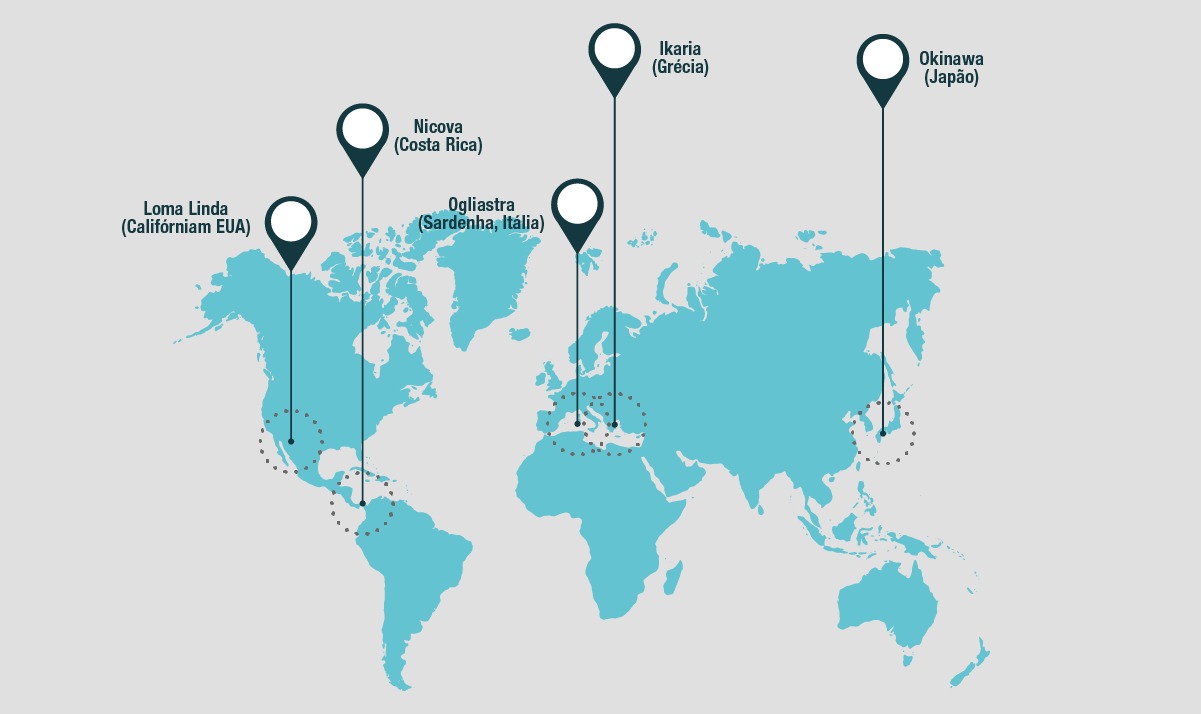 Onde ficam as Zonas Azuis no mundo