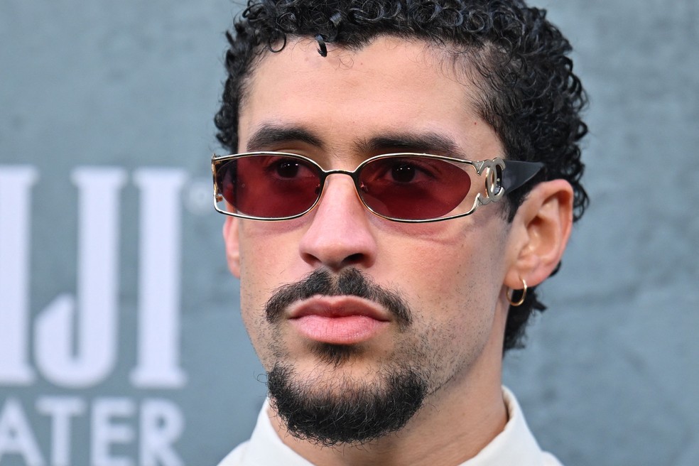 O rapper Bad Bunny em agosto passado — Foto: ANGELA WEISS / AFP