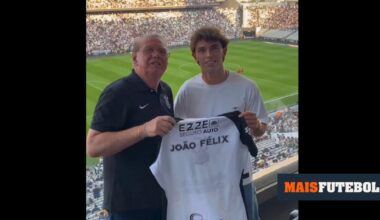 Cancelo e João Félix foram ver o Corinthians e as redes inundam-se de pedidos